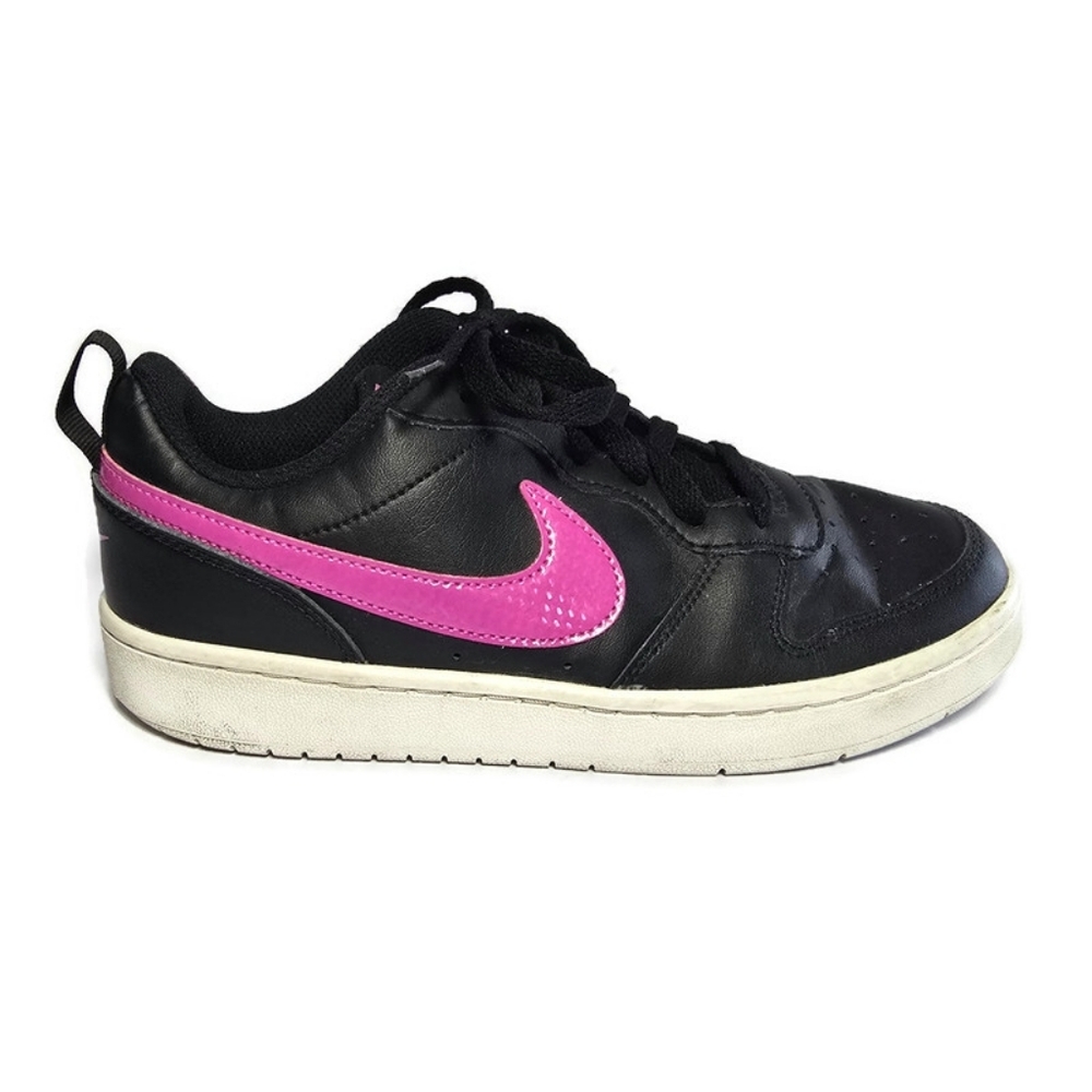 Nike Court Borough 2 Low Black Pink Youth Sz 7Y BQ5448-003 - Picture 8 of 16